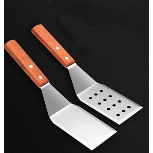 New Anti-scalding Pizza Shovels Wooden Handle Square High Quality Stainless Steel Cake Shovel Baking Tool Kitchen Accessories