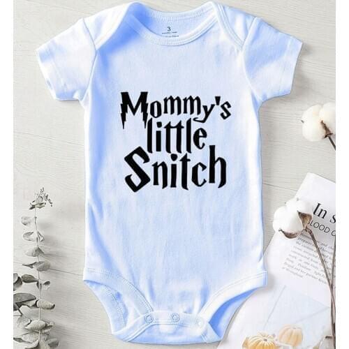 Mommys Little Snitch Letter Printing Toddler Boy Winter Clothing Kids Summer Clothes Baby Romper Newborn Girl Outfit