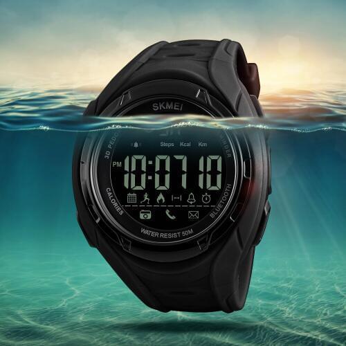 2019 Fashion Men Smart Watch Pedometer Bluetooth reloj hombre Waterproof Men Digital Wristwatch LCD Electronic Clock SKMEI zk30