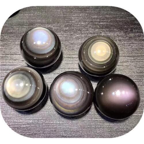Rainbow Eye Obsidian Ball Natural Polished Quartz Spheres For Home Decoration