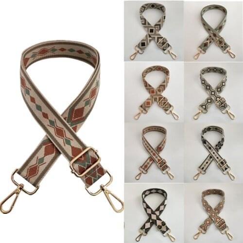 Adjustable Nylon Bag Strap Jacquard Wide Crossbody Shoulder Bag Straps Women Handbag Handles Luggage Bag Accessories Handles