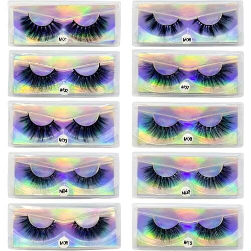 Lashes Wholesale 3D Faux Mink Lashes Fluffy Soft Wispy Volume Natural Long False Eyelashes Set Makeup Eye Lashes