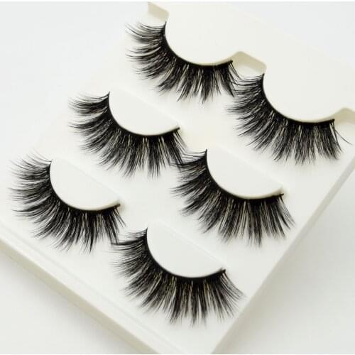 3pairs Lashes Visofree False Eyelashes Natural Multipack High Quality Handmade Eyelashes Thick Upper Lashes Fashion Lashes 3D06