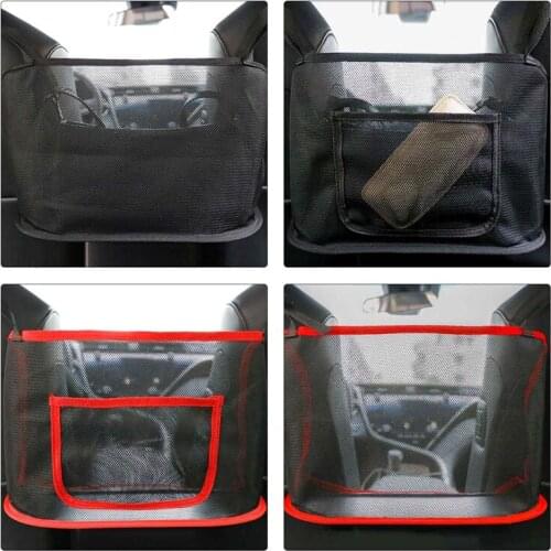 Car Net Pocket Seat Back Mesh Organizer Handbag Car Seat Storage Bag Between Seat Storage Pet Dog Net Barrier Car Accessories