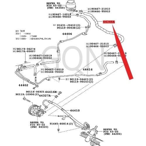 Hose (oil storage tank to pump) 2006-Toy ota CAM RY hydraulic pump hose parking brake oil pipe connecting pipe oil supply pipe