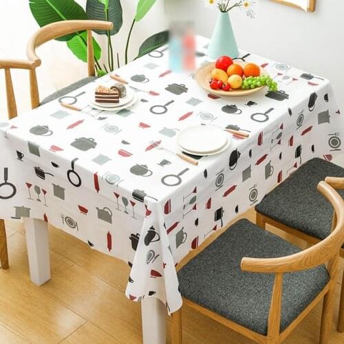 PVC Tablecloth Waterproof Anti-Oil Table Cloth Wedding Birthday Party Desk Cover Household Kitchen Table Decoration Accessories