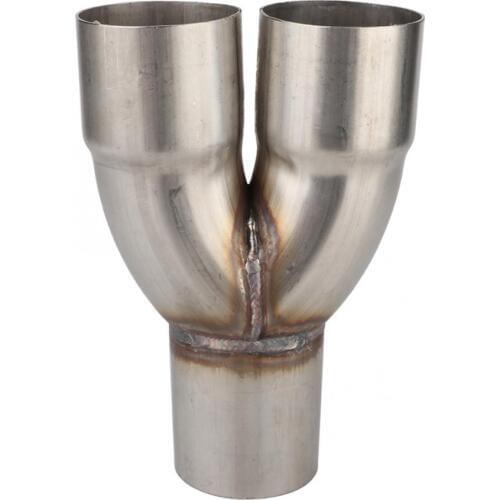 T304 stainless steel Universal Stainless Exhaust Y Pipe Adapter 2.5in OD inlet to 2.5in ID Dual Motorcycle Accessories