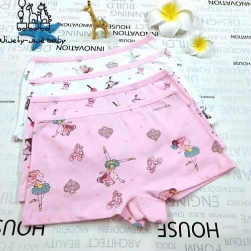 12pcs Cotton Kids Underwear Soft Comfortable & Breathable Panties for Girls Baby Cute Cartoon Printing Underpants Mixed Color