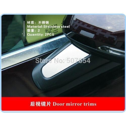 Higher star stainless steel 2pcs side door mirror decoration trims,pillar bright plate,paillette For macan 2014-2017