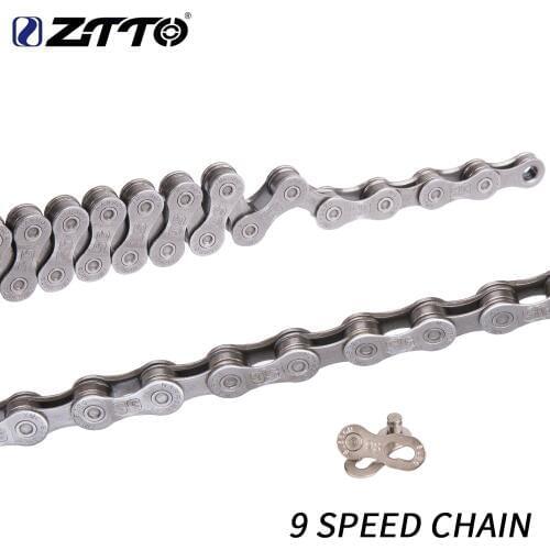 ZTTO MTB Road Bicycle 9S Speed 9v Chain 116 Links Super Light for Mountain Bike with Magic Missing Link Cycling Parts