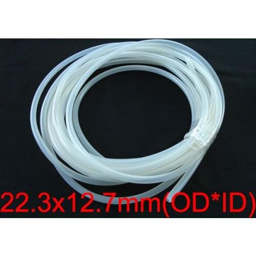 1M 22.3x12.7mm 22.3*12.7 Clear Transparent Medical Food Grade Flexible Pipe Water Drink Hose Peristaltic Pump Silicone Tube