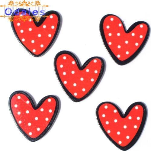 10Pcs/lots Hot Heart Resin Accessories Red Heart Flat Back Cabochon DIY Fridge Magnet Sticker Decorative Crafts Supplies