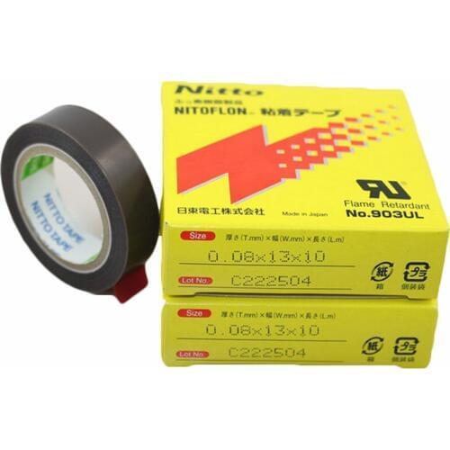 10pcs/lot Japan Original Nitto Tape 903UL Nitoflon Heat Resistant Tape 903UL 0.08mm*13mm*10m