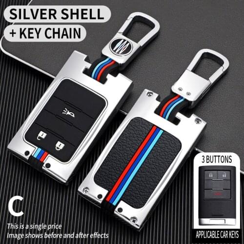 3 4 5 Buttons Zinc Alloy Remote Smart Key Shell Case Fob For Chevrolet C7 Corvette for Cadillac CTS ATS 28T CTS-V XTS DTS