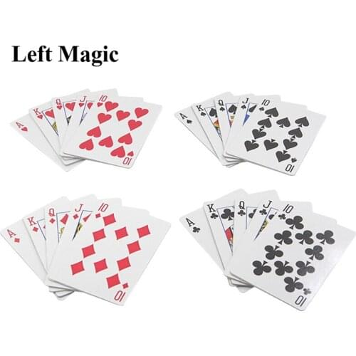 5 Pcs Stainless Steel Poker Magic Tricks Metal Playing Cards Magic Props Close Up Street Stage Illusions Gimmick Accessories