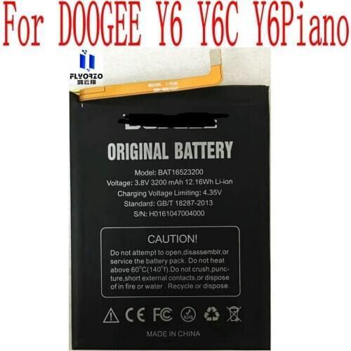NEW High Quality 3200mAh BAT16523200 Battery For DOOGEE Y6 Y6C Y6Piano Mobile Phone