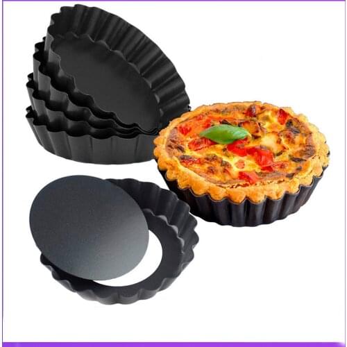 Non-Stick Removable Bakeware For Fruit Pie Pizza And Egg Tart Baking Mold Cake Tools Kitchen Accessories Carbon Steel Cake Tray