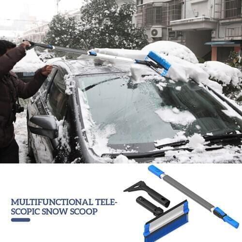 Car Snow Shovel Ice Scraper Universal Extendable Snow Brush Water Remover With Telescopic Rod