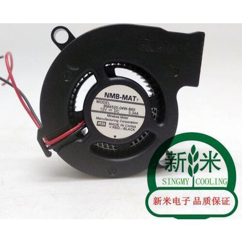 USED NMB-MAT NMB 4.5CM BM4520-04W-B60 12V 0.34A 2lines double ball bearing Centrifugal turbine turbo Blower cooling fan