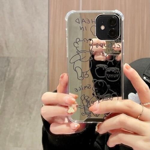 Disney Winnie The Pooh Phone Case for IPhone X / XS / XR / 11 / 12 / Pro / Cartoon Cute Style Anti-fall Silicone Case