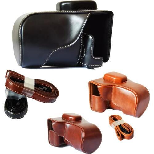 PU Leather Camera Case Bag For FujiFilm XT30 XT20 XT10 16-50mm 18-55mm Camera Bag Body With Strap Black Brown Coffee