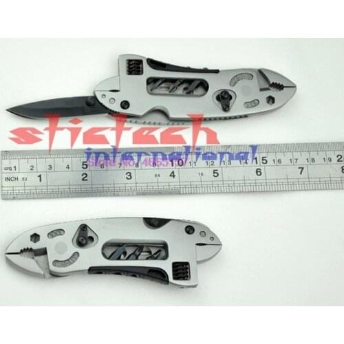 By dhl or ems 100pcs Hot Survival Multifunctional Folding Knife Screwdriver Wrench Jaw Plier Survival Emergency Gear Combination