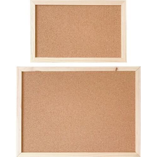 Cork Wood Wall Hanging Message Bulletin Board Frame Notice Note Memo Board for Home Office Shop School