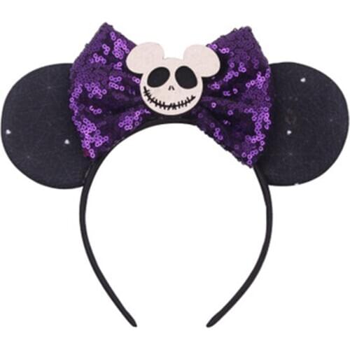 Disney Halloween Cartoon Fashion Mickey Hairband Bat Mickey Party Children Mickey Hairband Kids Hair Accessories
