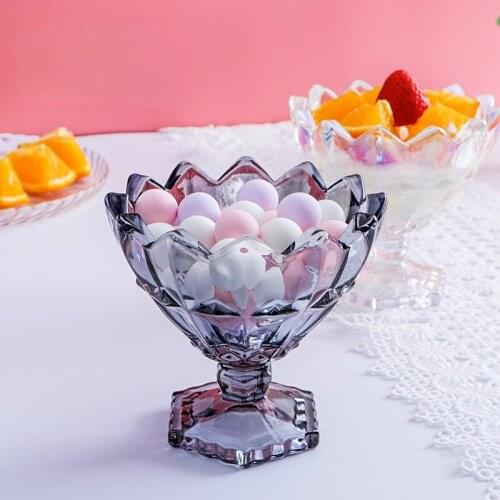 European Ice Cream Glass Cup Thickened Fruit Salad Milk Tea Dessert Mug Ice Cream Bowl Milkshake Cold Drink Party Gift Cup