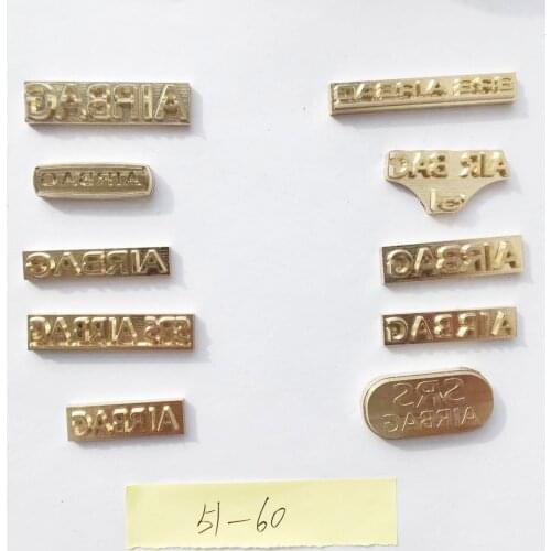 SRS Airbag Brass Mould Car Upholstery Car Logo Word Stamp Embossing D56-D74