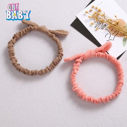 Cute Rabbit Ear Headband for Baby Girl Turban Elastic Hair Ribbons for Children Hair Band Newborn Hair Accessories Kids Headwear