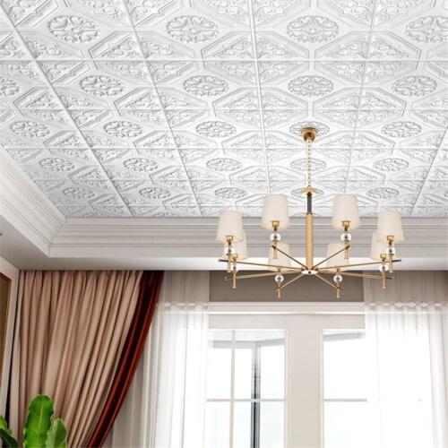 Foam Wallpaper Wall Stickers Living Room Bedroom Ceiling Stickers Decoration 3d Background Self-adhesive Home Decoration