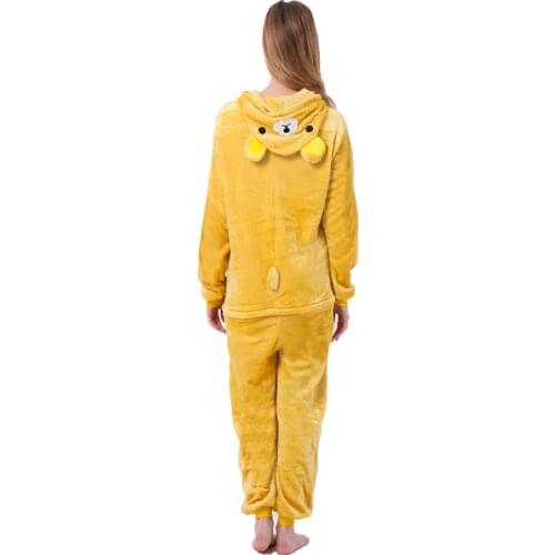 Adults Pajamas Women Men Flannel Sleepwear Kigurumi Rilakkuma Bear Cartoon Animal Pajama Sets Pijamas Hooded Pyjamas Sleepwear