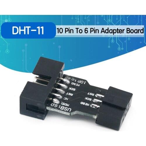 10Pin To 6PiN Convert To Standard 10 Pin To 6 Pin Adapter Board For ATMEL STK500 AVRISP USBASP ISP Interface Converter AVR