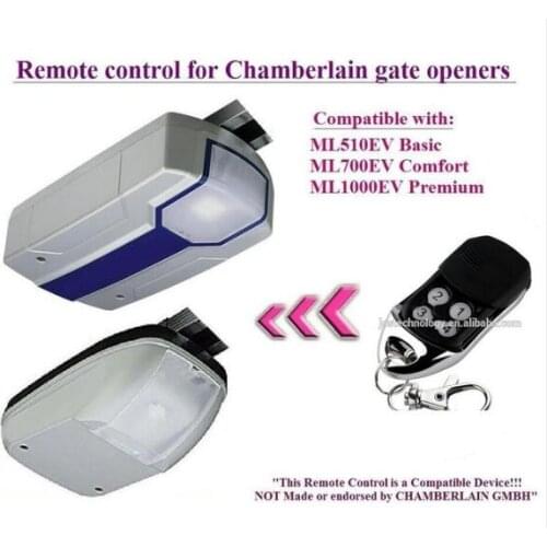 The remote replace for Chamberlain ML510EV Basic, ML700EV Comfort door openers very