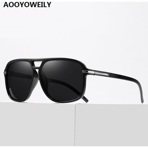 Oversized Vintage Polarized Sunglasses Men Women Fashion Travel Drivers Brand Sun Glasses Pilot Black Shades Anti-glare UV400
