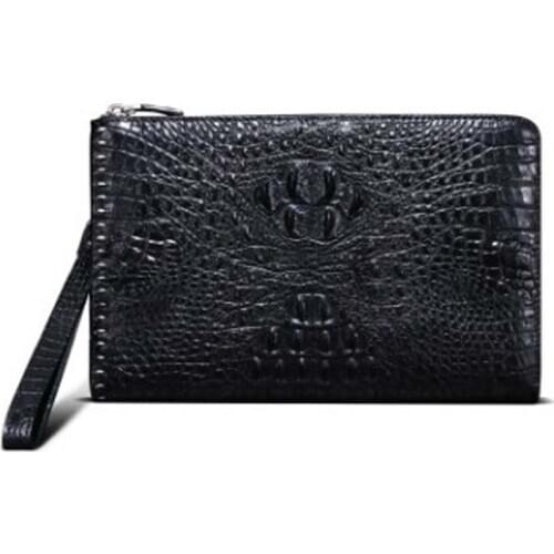 Xige new arrival crocodile envelope bag male Genuine crocodile leather bag business leisure new men cluth bag