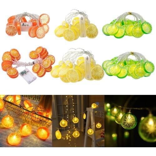 Light String Tree Pavilions Hanging Lamp Home Battery Powered Lemon 150cm
