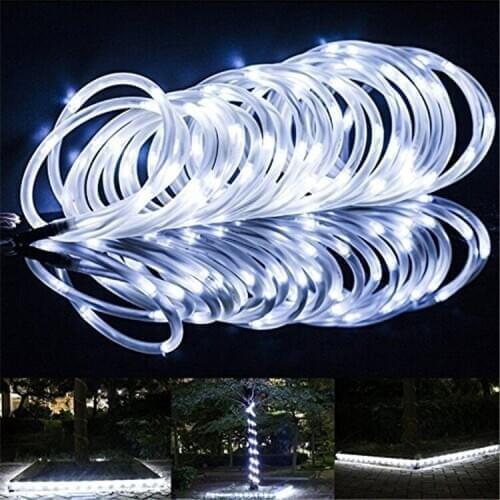 Rope Solar LED String Light Waterproof Copper Tube Lamp Outdoor 100 Led Solar Powered Lamp Holiday Christmas Party Garden Lamp
