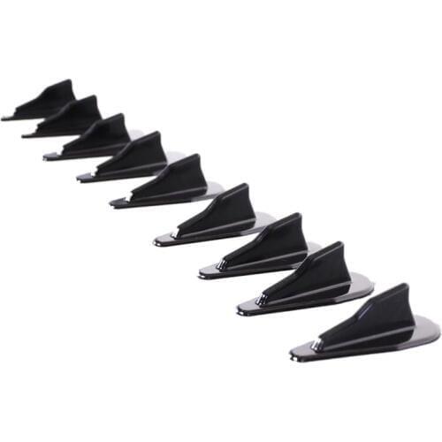 Universal EVO-Style ABS Roof Shark Fins Spoiler Wing Kit Vortex Generator 10pc