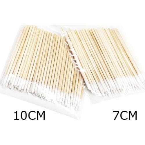 100Pcs 10/7cm Cotton Swabs Natural Precision Tips The Cleaning Sterile Stocks Using for Facial Indoors and Outdoor