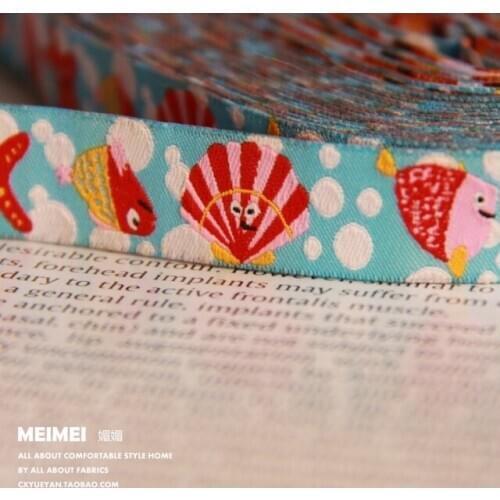 ZERZEEMOOY Zakka handmade accessories ribbon laciness 16mm dollarfish shell width:1.6cm length:9m Jacquard Ribbon