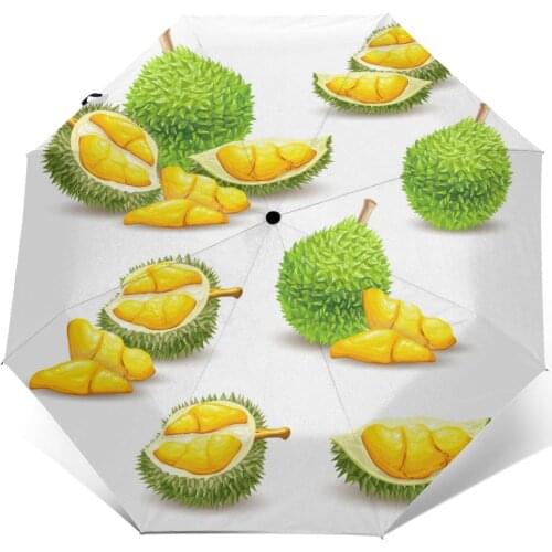Sunny Umbrella Durian Fruit Automatic folding portable men women umbrella Sunscreen rain Windproof beach parasol