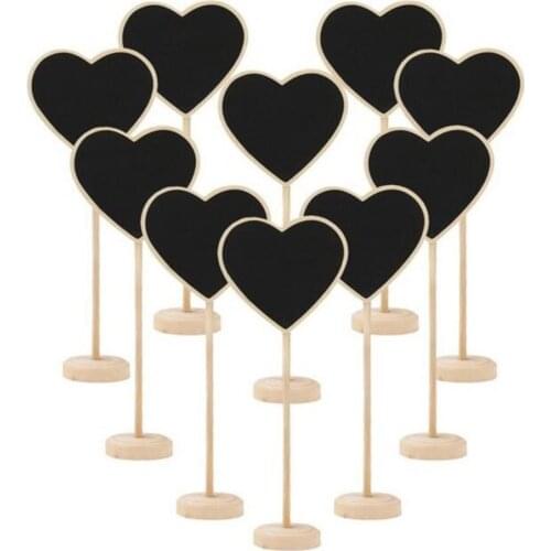 10Pcs Mini Wooden Chalkboard Blackboard Message Table Number Wedding Party Decor Write Information Funny Drop ship