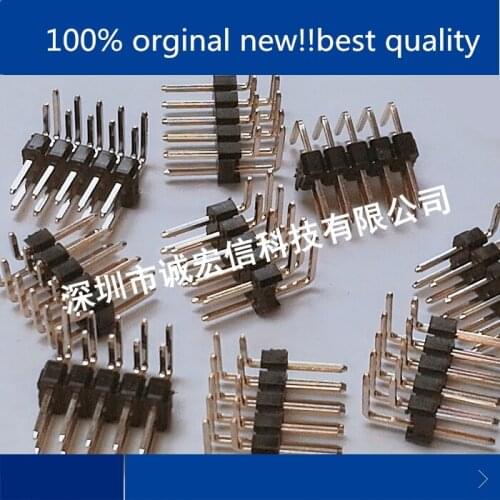 10pcs orginal new in stock 2.54MM pin header double row curved pin 2*3P/4/5/6/7/8/9/10/12/15/20PIN
