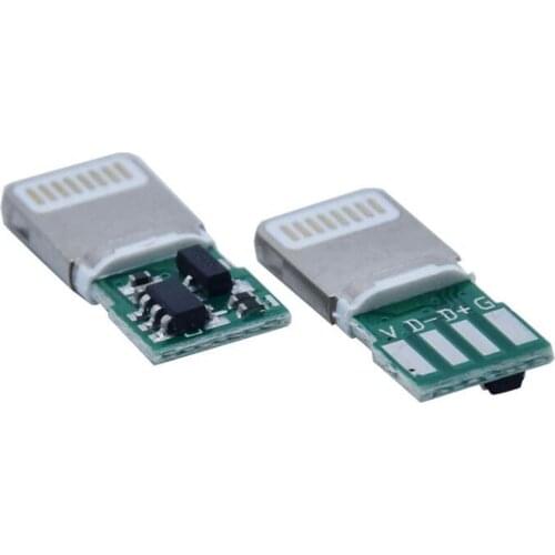 10pcs For iphone male plug I5 male connector with PCB board Solder wire