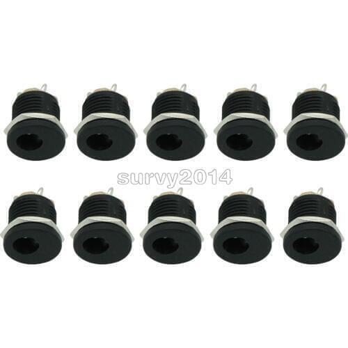 10 pcs DC Power Outlet DC-022 Diameter 5.5mm Inner Pin 2.1mm 5.5x2.1mm