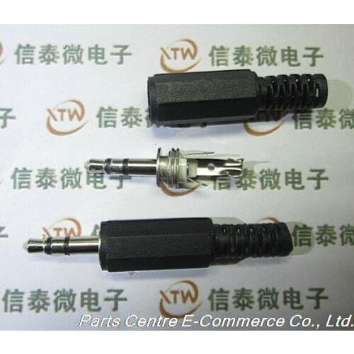 20pcs 3.5 stereo audio plug 3.5 dual encoding audio plug 3.5mm audio socket, Free Shipping