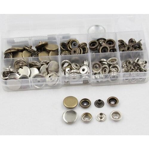 40 pieces 201#Metal Sihe button + tool set 1.7CM home handmade down jacket buttons snap denim jacket buttons easy to use