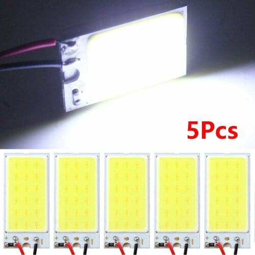 5pcs/set Car White COB 18LED Panels Car Interior Dome Light Bulb T10 Festoon 12V Lamp Replacement Accessories